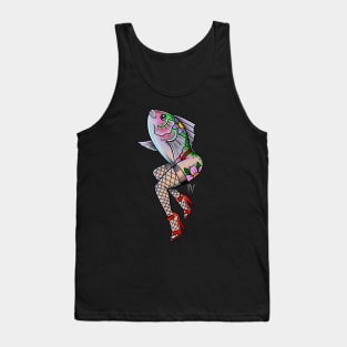 Vintage Mermaid Tattoo Flash Tank Top